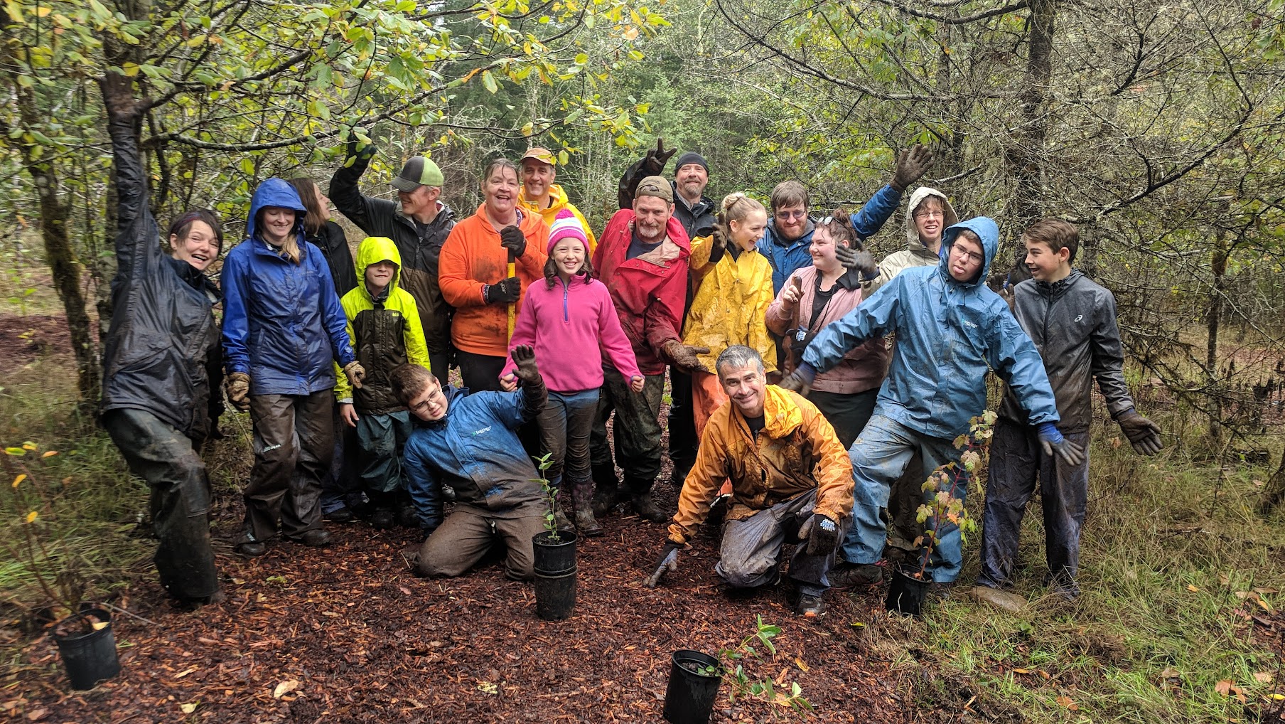Muddy volunteers replanting Darlin Creek Preserve