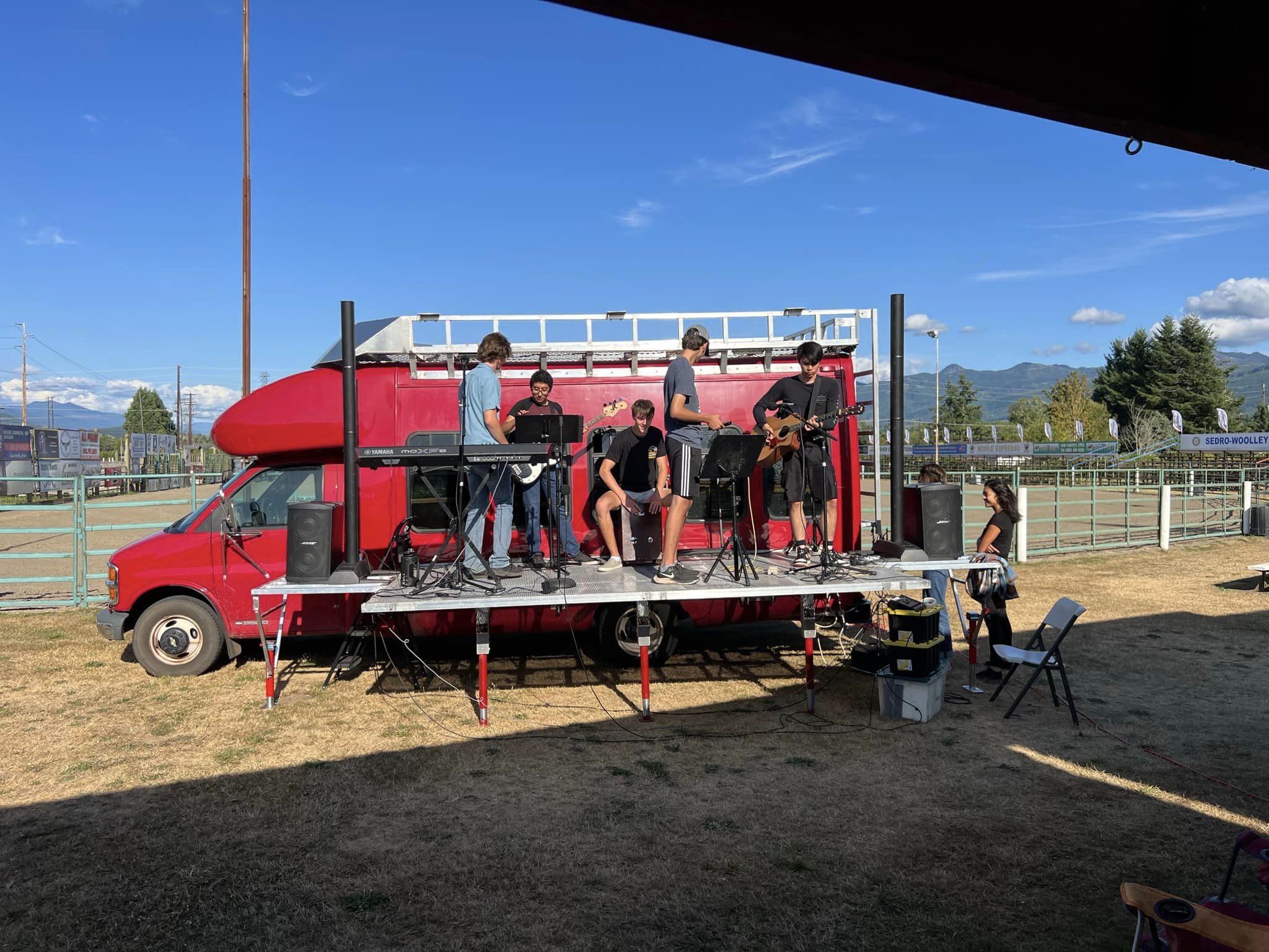 Show set up at the rodeo grounds in Skagit Valley, WA