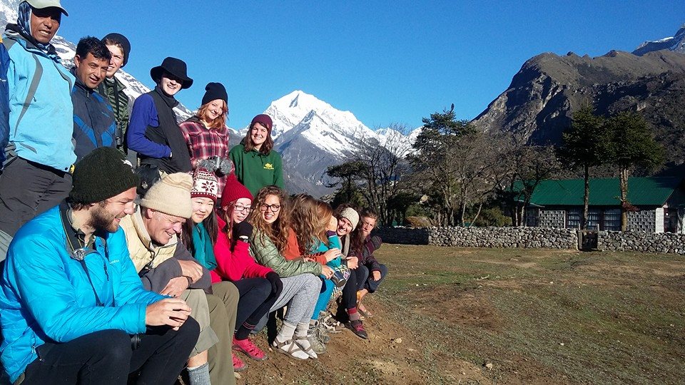 Students and instructors in Nepali Himalayas